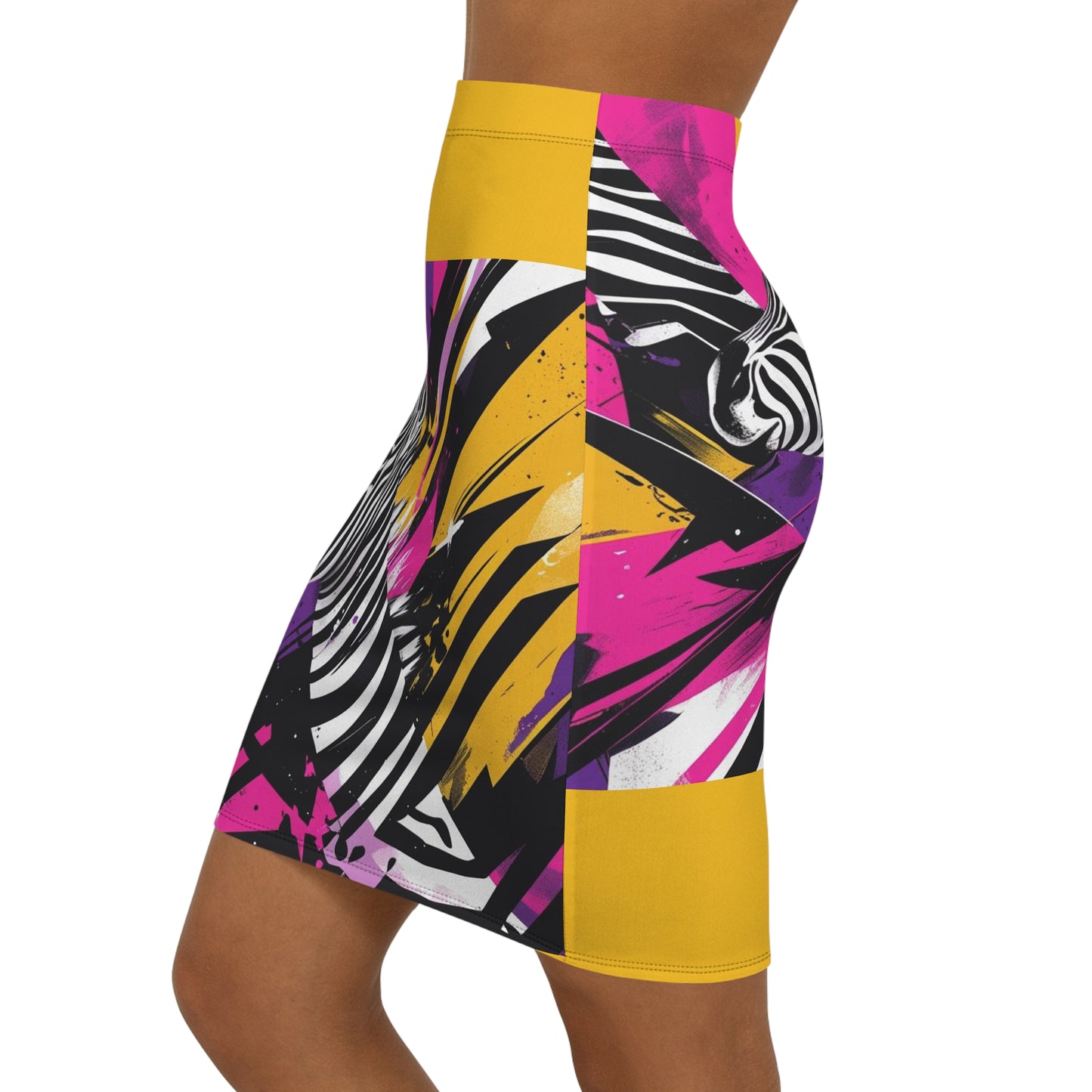 Women's Mid-Waist Pencil Skirt (AOP)
