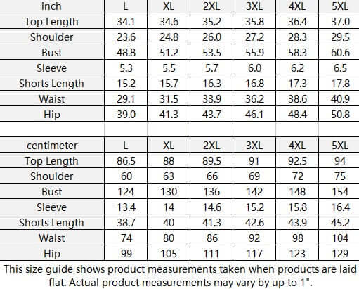BAE "Before Anyone Else "All-Over Print Women's Drop-Shoulder T-Shirt with Side Split and Shorts (Plus Size)