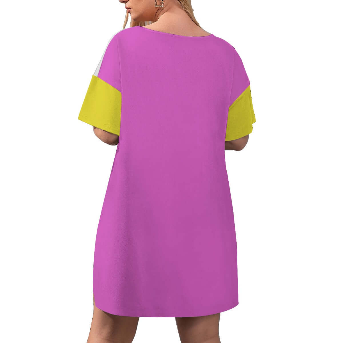 BAE "Before Anyone Else "All-Over Print Women's Drop-Shoulder T-Shirt with Side Split and Shorts (Plus Size)