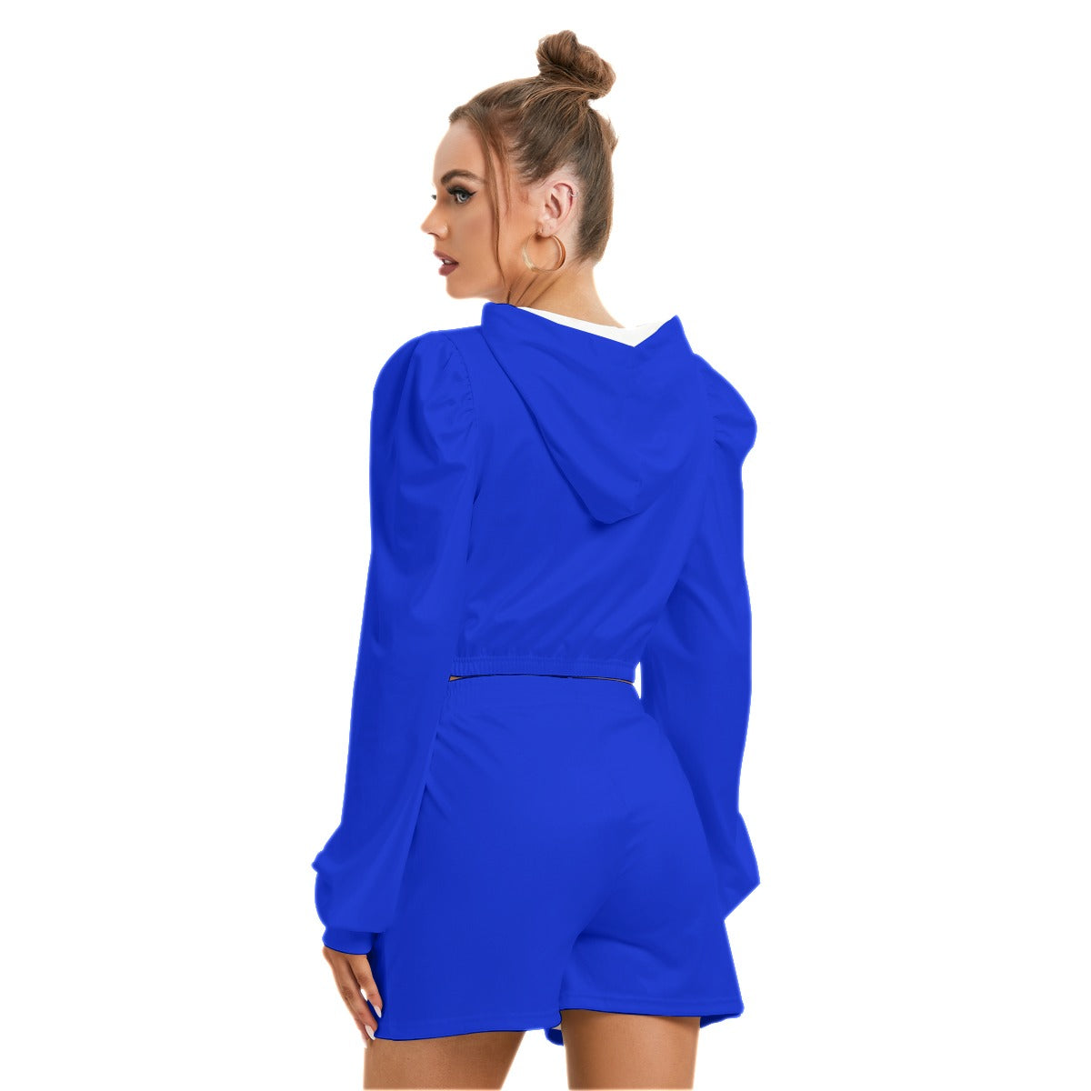ROYAL All-Over Print Women's Mirco Fleece Hoodie And Shorts Set